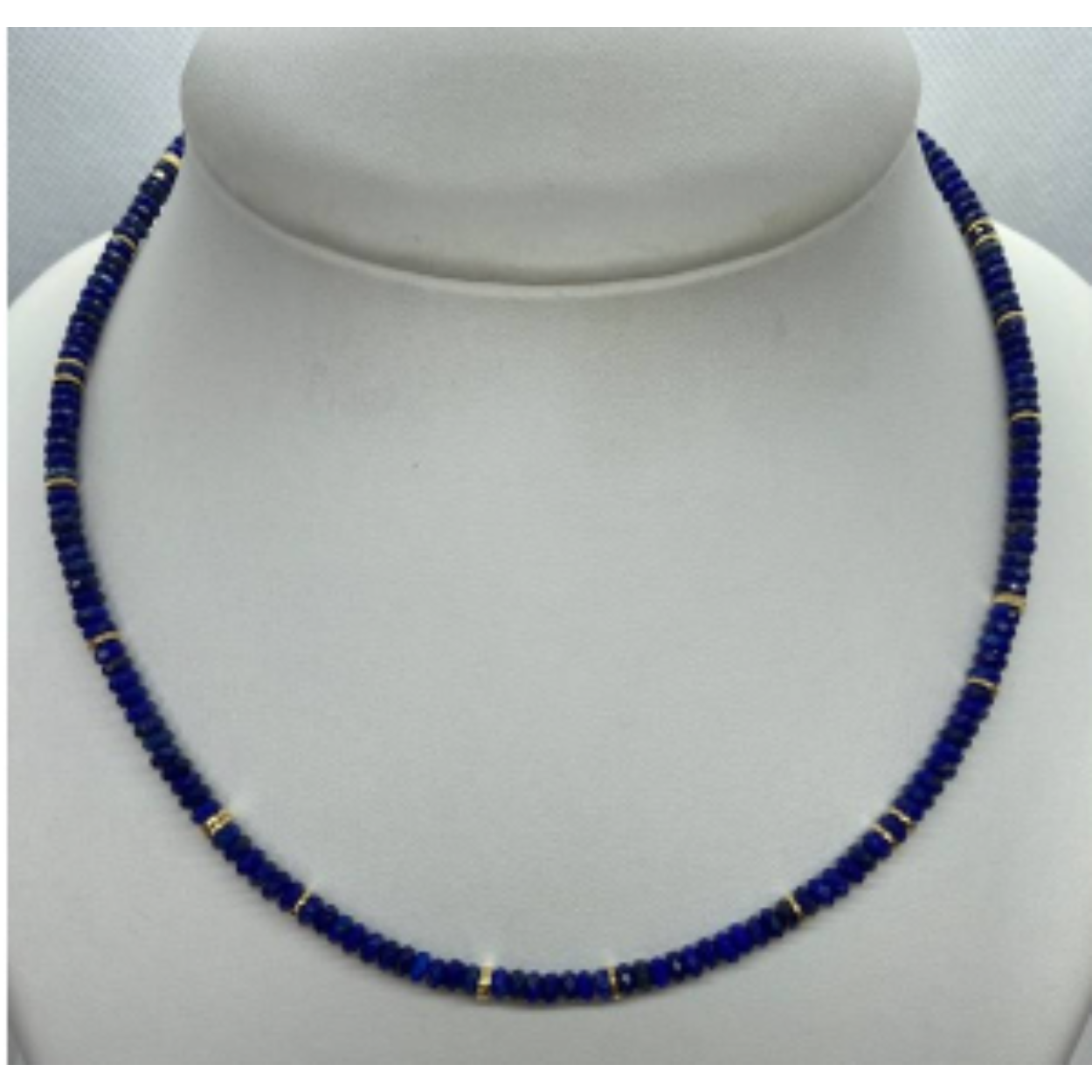 N-23-13492 go collier lapis gefacetteerd