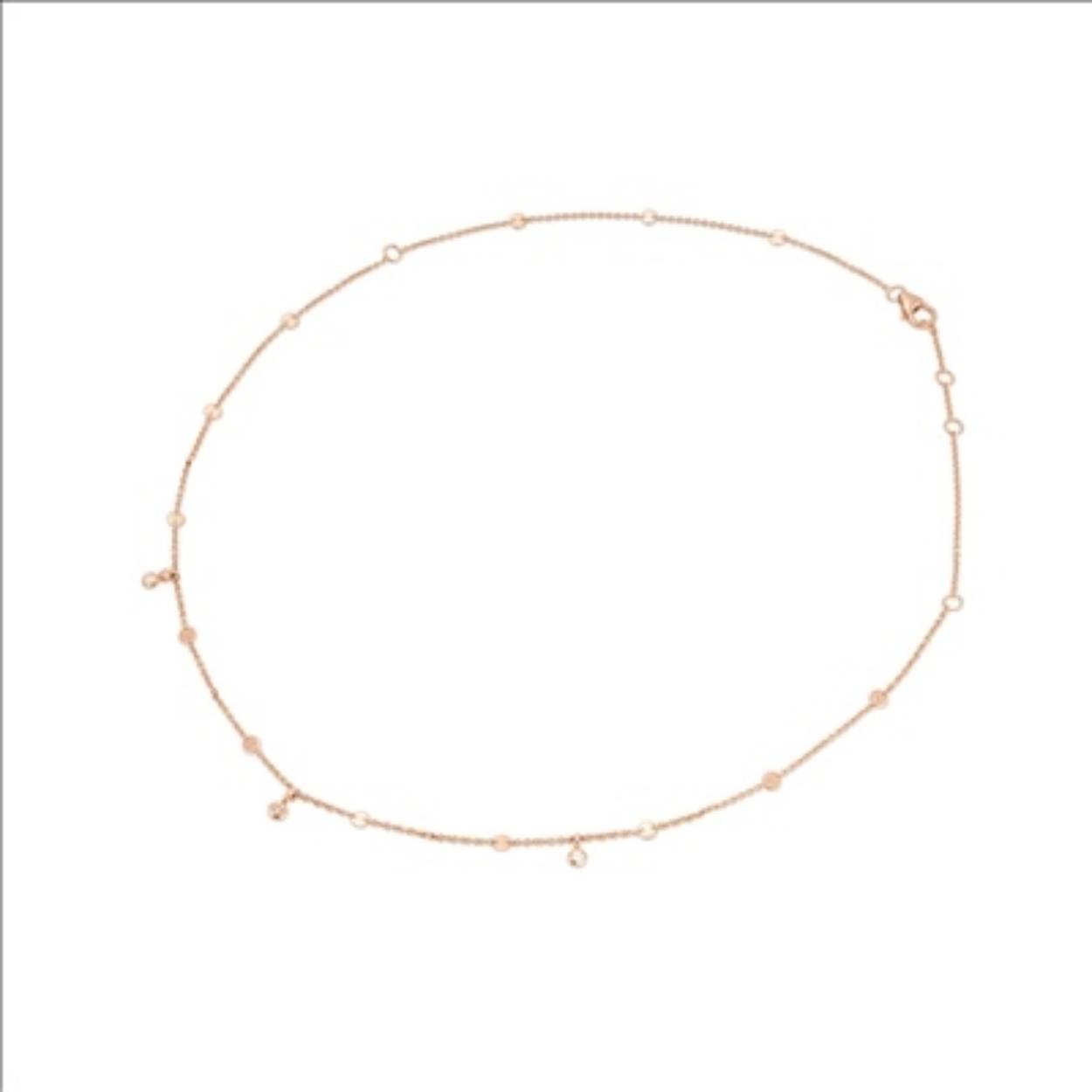 Pendant with chain in 18kt gold dm ct 0.01 bb ct 0.03
