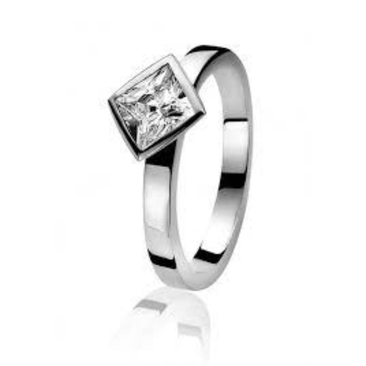 zinzi ring vierkant zirkonia
