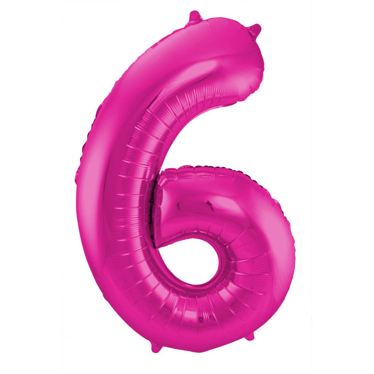 Magenta Cijferballon Cijfer 6 - 86 cm. Inhoud: 1 folieballon. Kleur: Magenta. Bijvoorbeeld te gebruiken tijdens de volgende feestgelegenheid/feestgelegenheden: Verjaardag, Jubileum en Kinderfeestje. Deze folieballon is 34 inch/86 cm. Het artikel is gemaakt van folie.