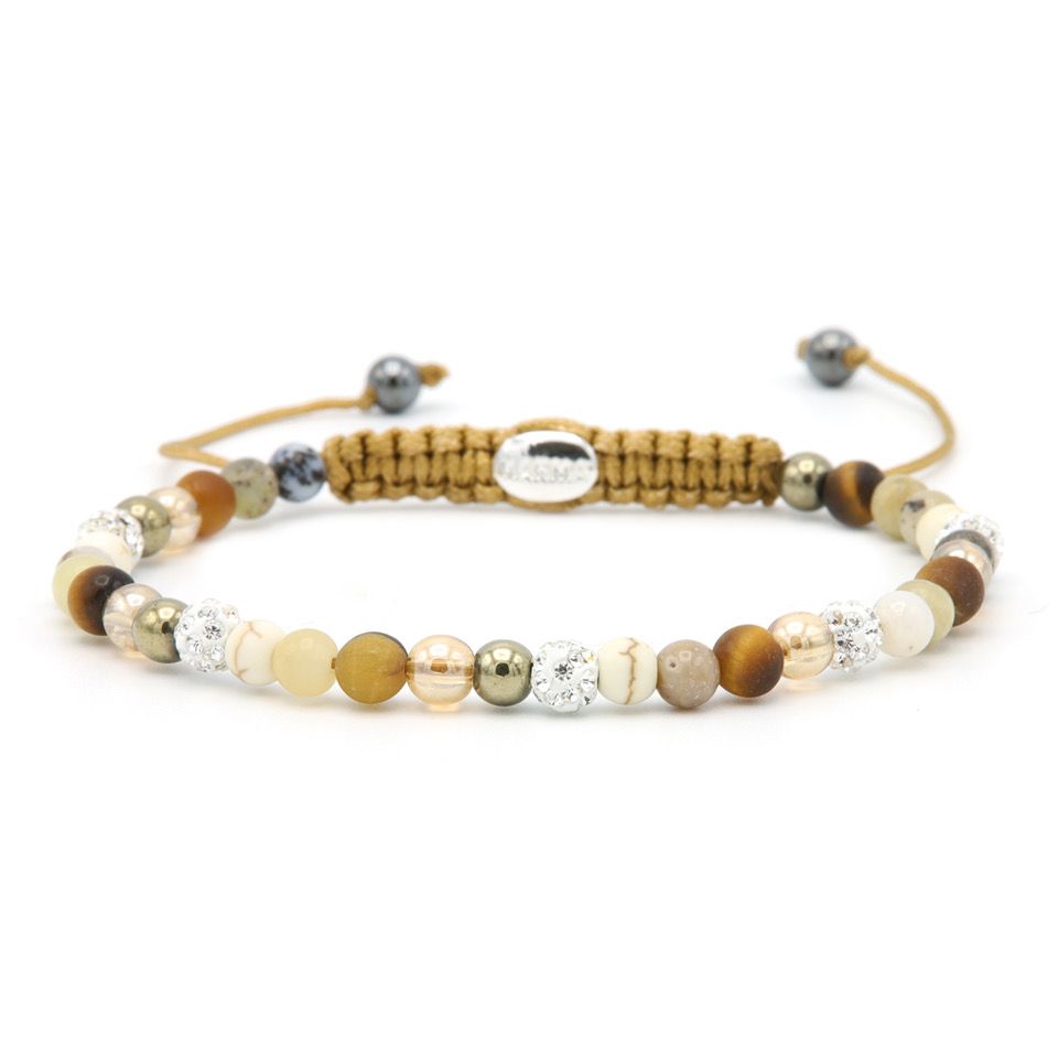 Karma armband Spiral Frozen Gold xxs (white crystal) 84421