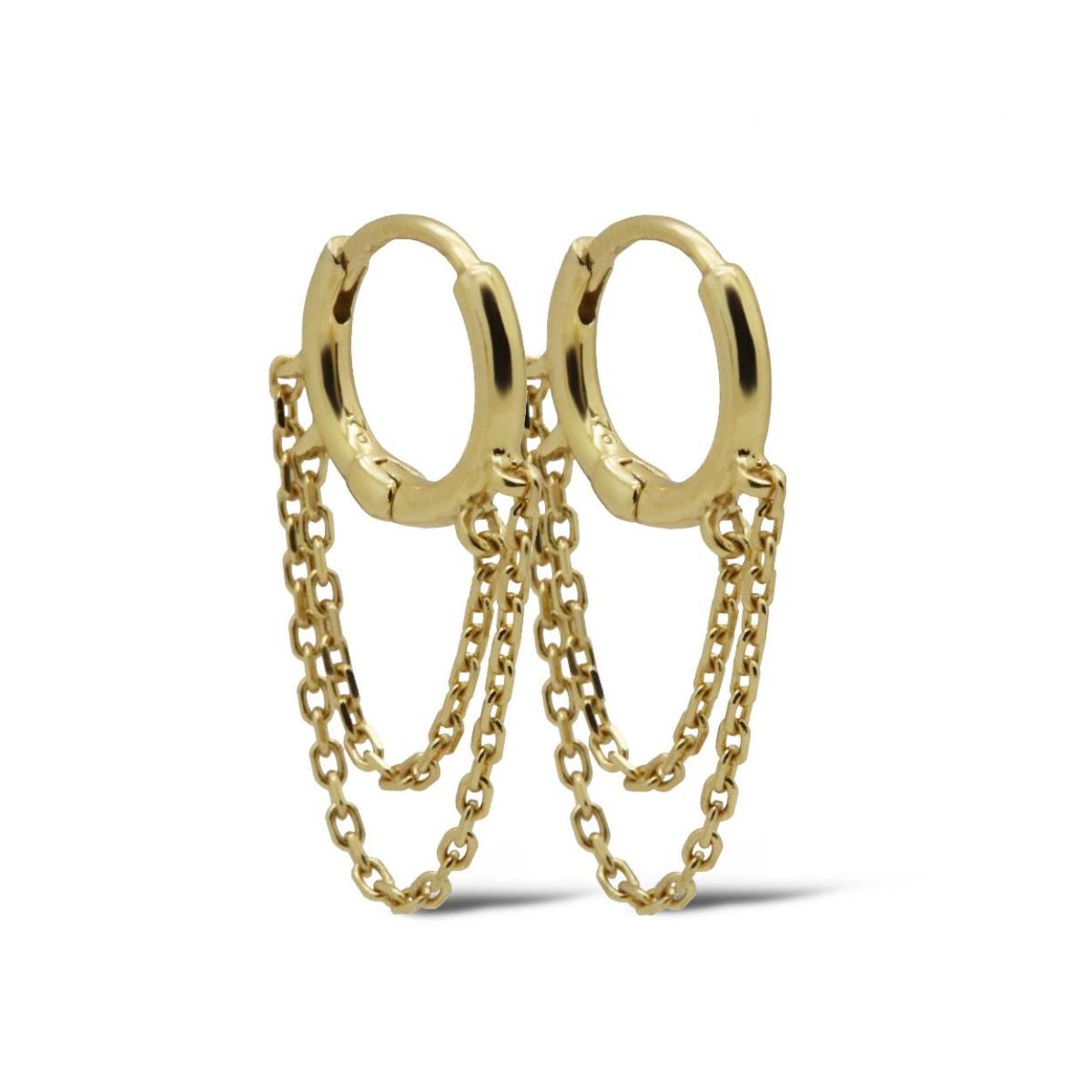 H409GP Karma oorringen | zilver verguld 