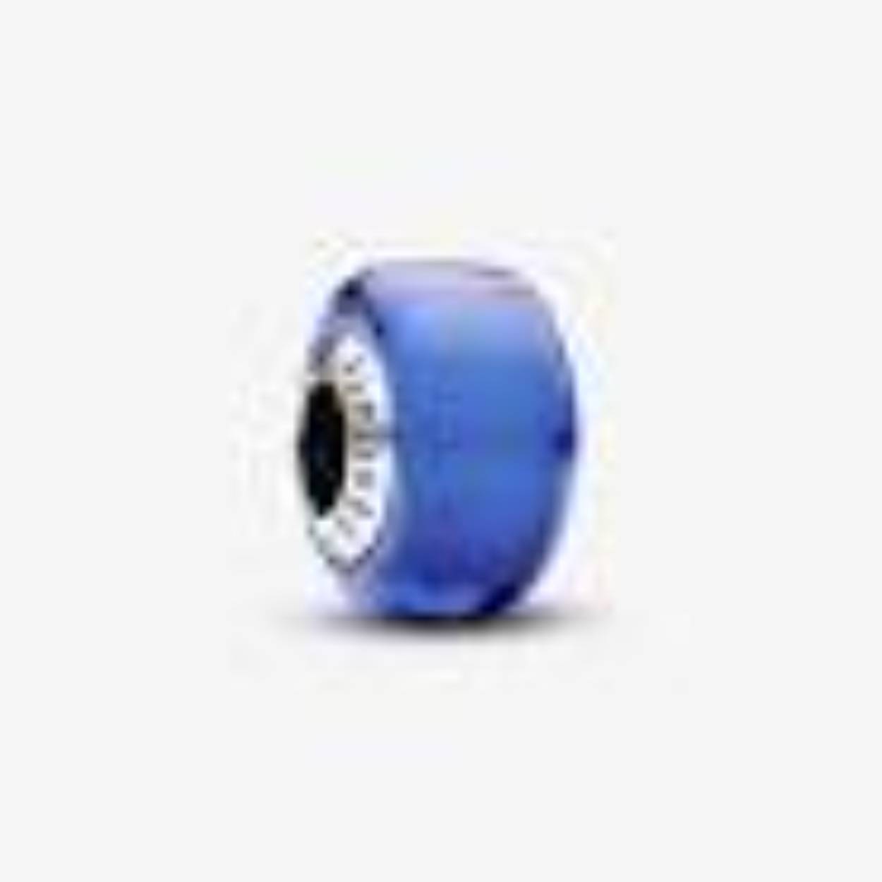 Sterling Zilver bedel met blauw Murano -glas
