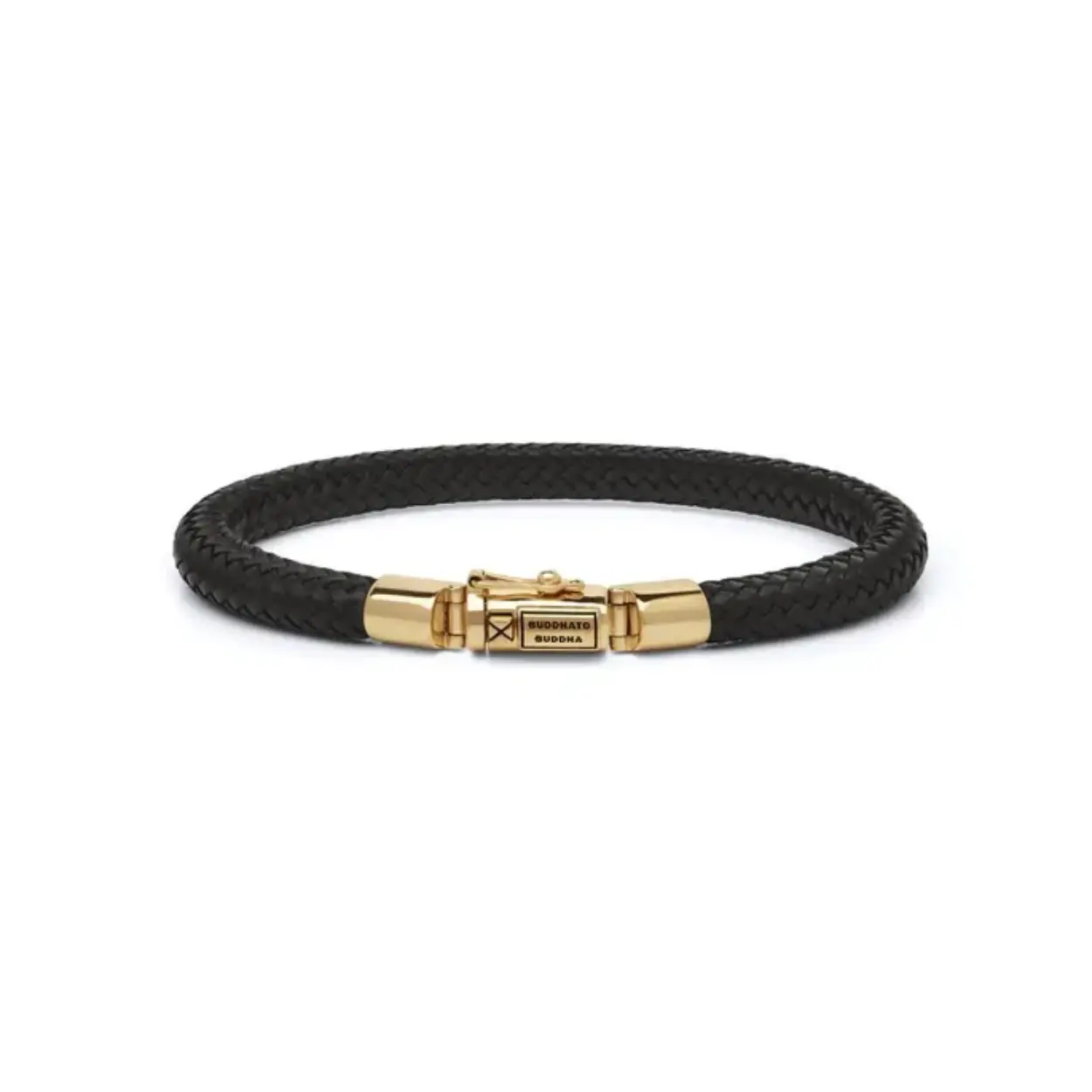 ARMBAND BENNETT LEER GEELGOUD 14KT 21CM