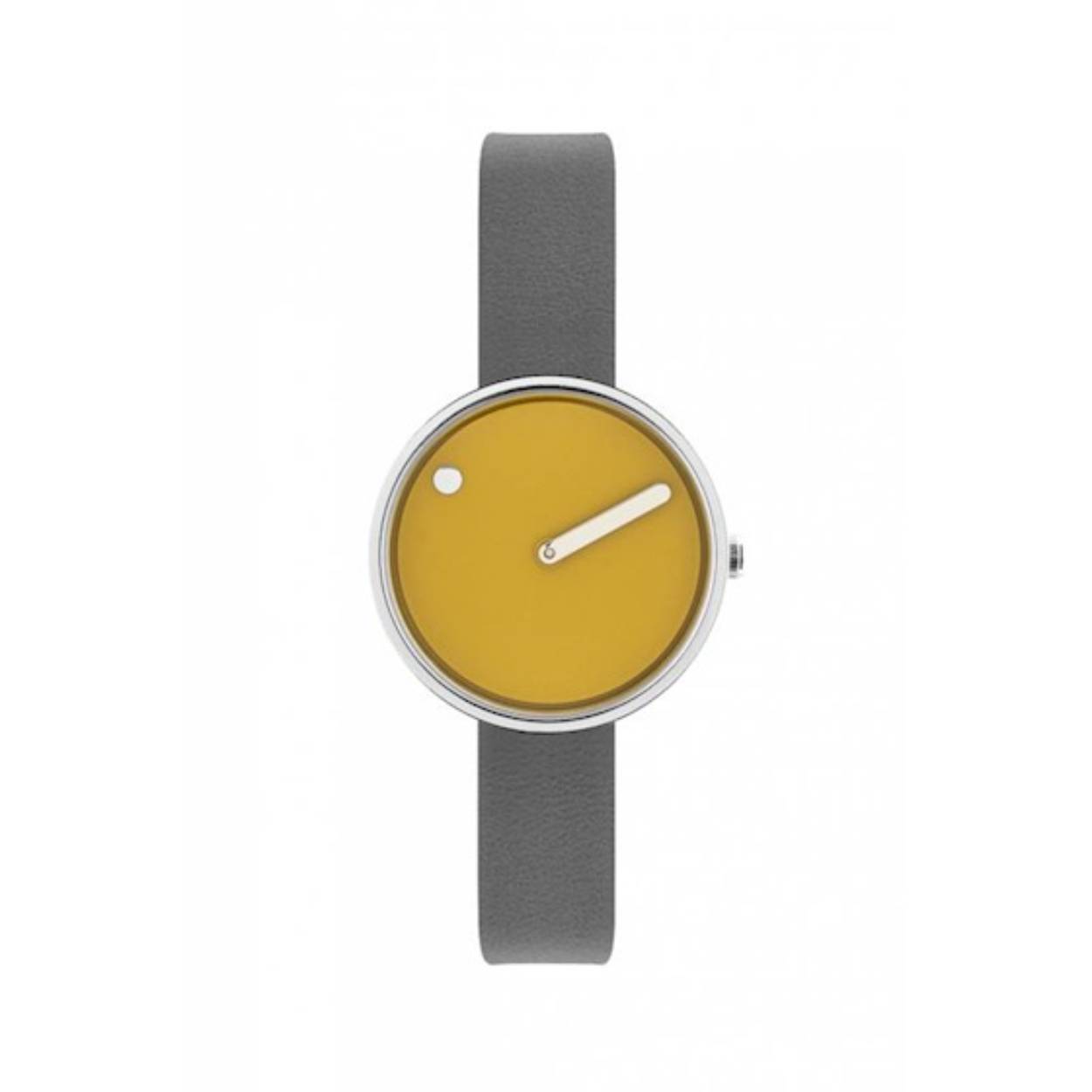 Picto horloge met leren band