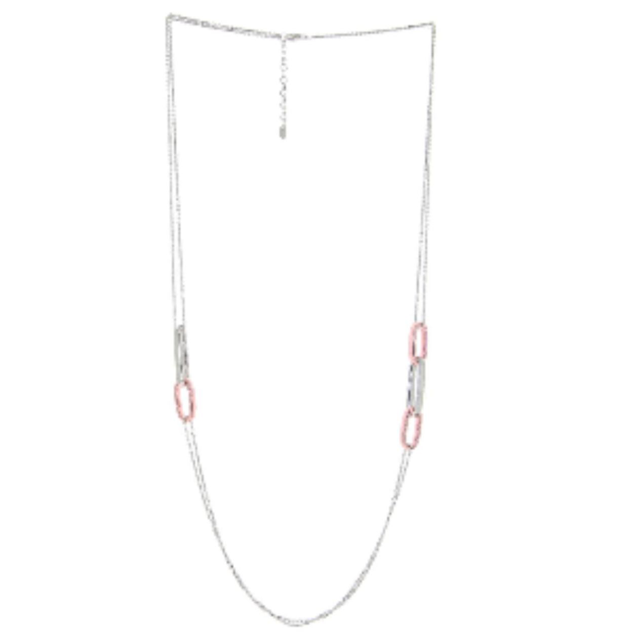 Deze collier is van het merk Pesavento. Het is een damessieraad gemaakt van zilver . De collier is roze van kleur.