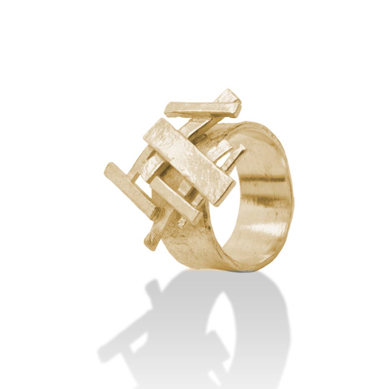 ring in goudkleur (basis zilver) van Onno R0275PL