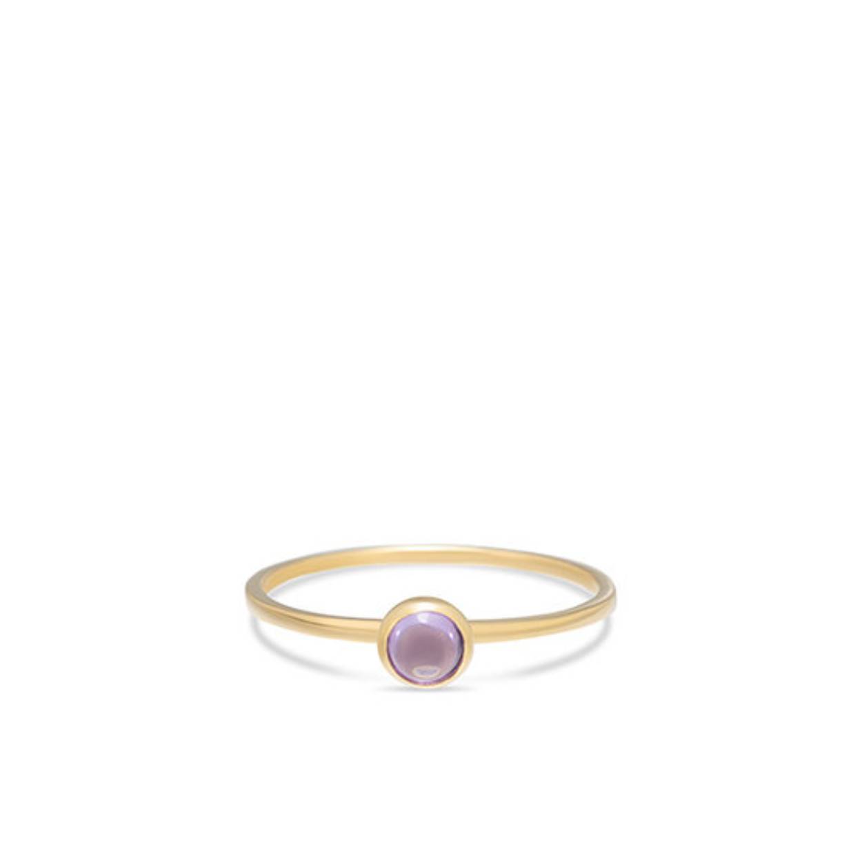 SWING JEWELS 14krt geelgouden aanschuifring met lila zirconia