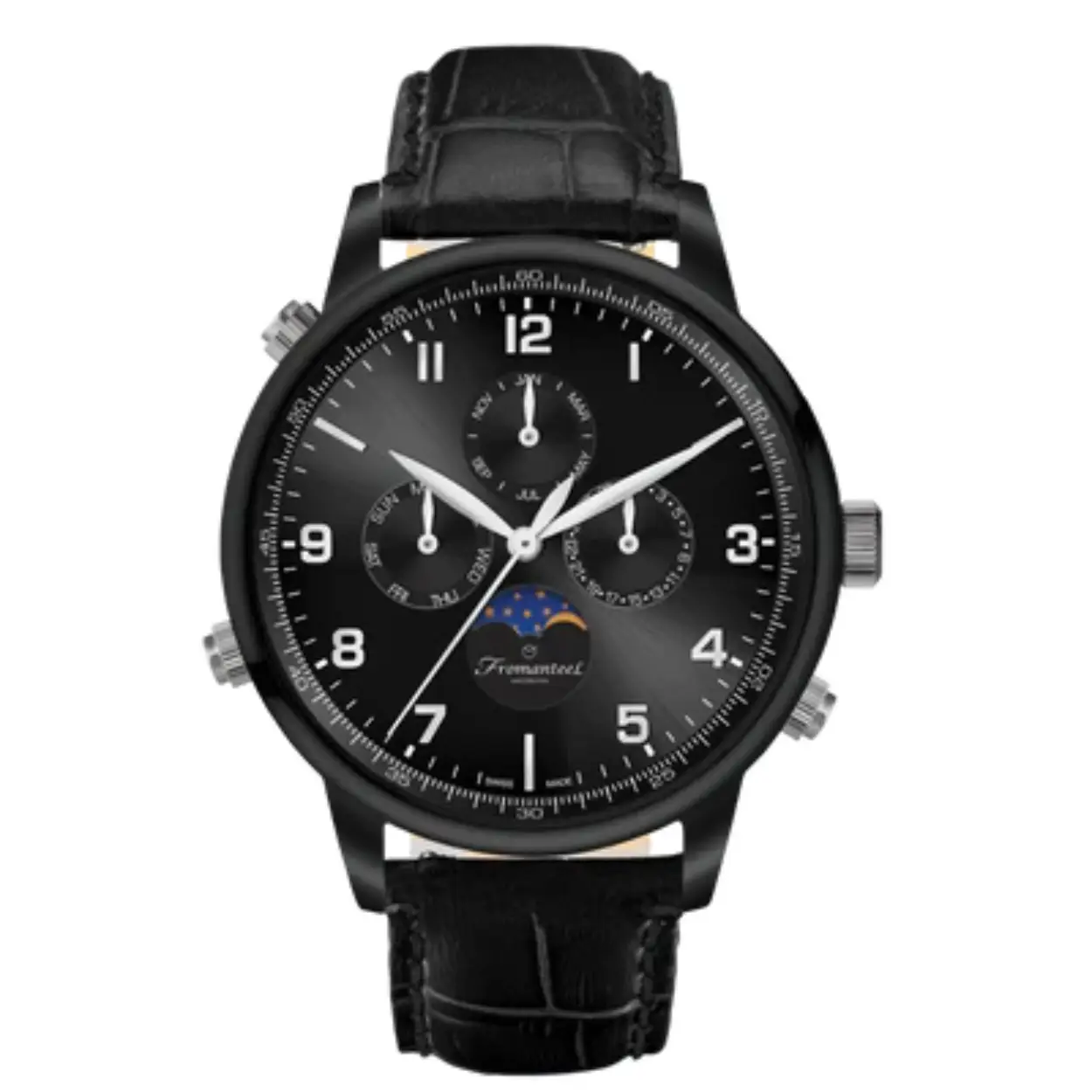Moon Phase Nero -croco full black