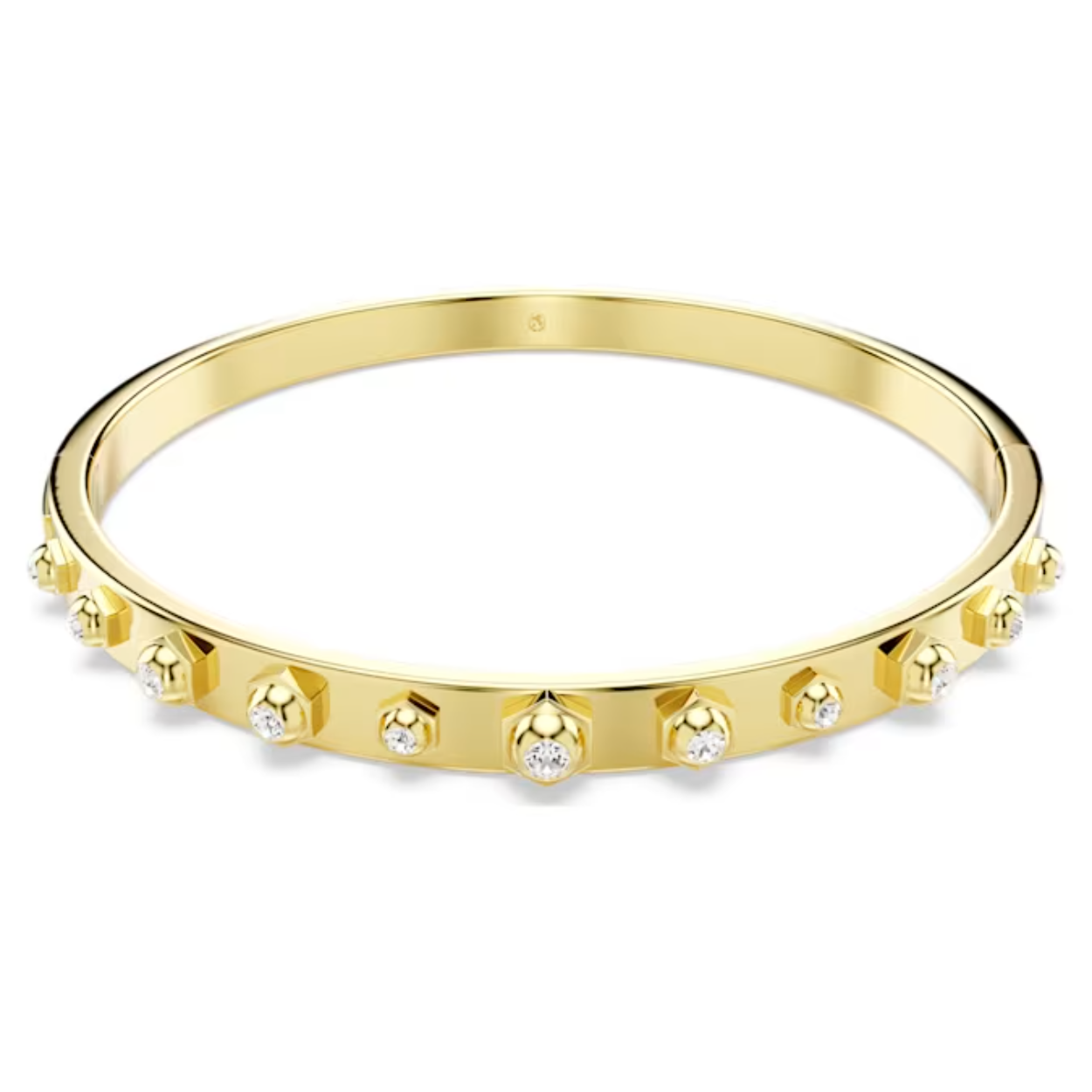 Deze Numina-armband combineert een stralende schoonheid met een industriële stijl. Het metallic sieraad is vervaardigd met een goudkleurige toplaag en verfraaid met heldere ronde kristallen in verschillende afmetingen. Een uniek, opvallend ontwerp dat u zowel overdag als 's avonds kunt dragen.

Artikelnr.: 5681452
Collectie:  Numina
Lengte: 17 cm
Breedte: 0.5 cm
Binnenste diameters: 5.8 x 5.2 cm
Afstand opening: 5.5 cm
Materiaal:  Kristallen, Goudkleurige toplaag
Kleur:  Wit
Type sluiting:  Klapsluiting