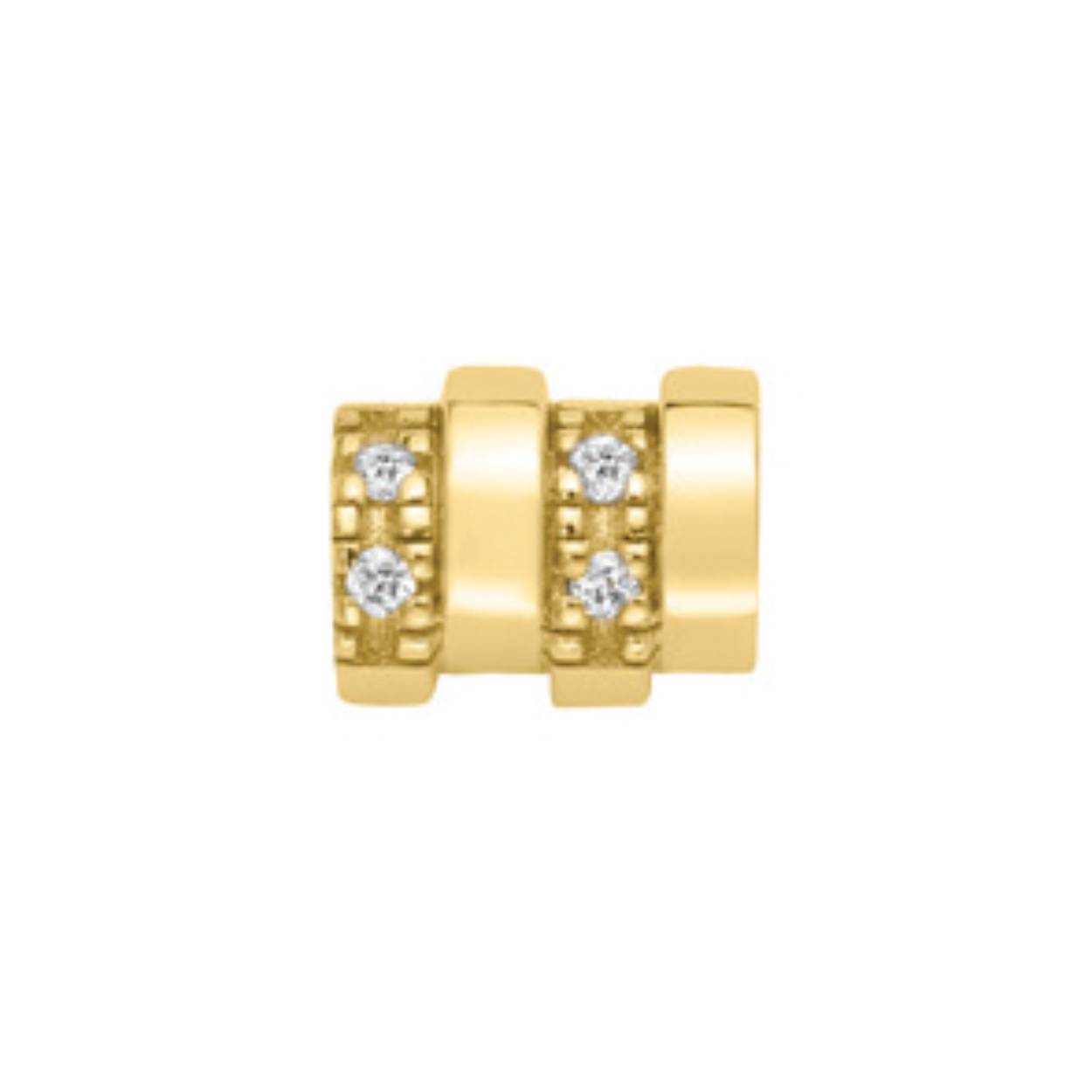 18 krt geelgouden element met 0.01ct diamant springs ECF11767.001