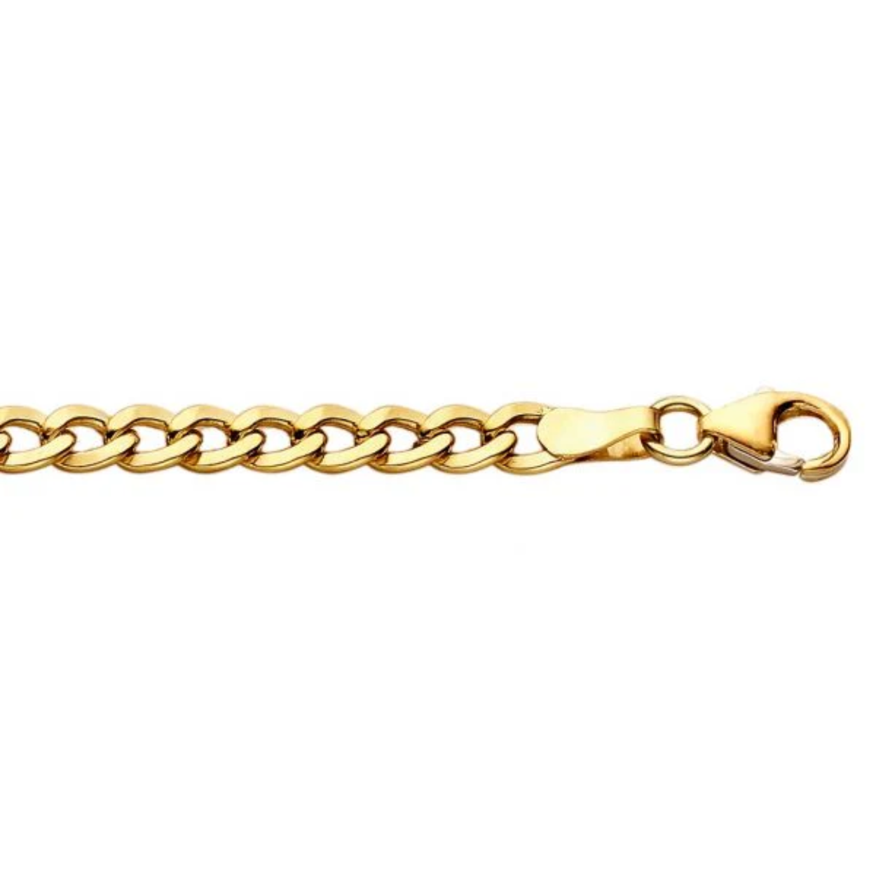 14 Karaat geelgouden armband van het Nederlandse merk Fjory. De armband heeft een gourmette schakel. De sieraden van Fjory hebben een kern van de hoogste kwaliteit zilver. Deze samenstelling zorgt ervoor dat een sieraad sterk genoeg is en nagenoeg niet kan deuken.
