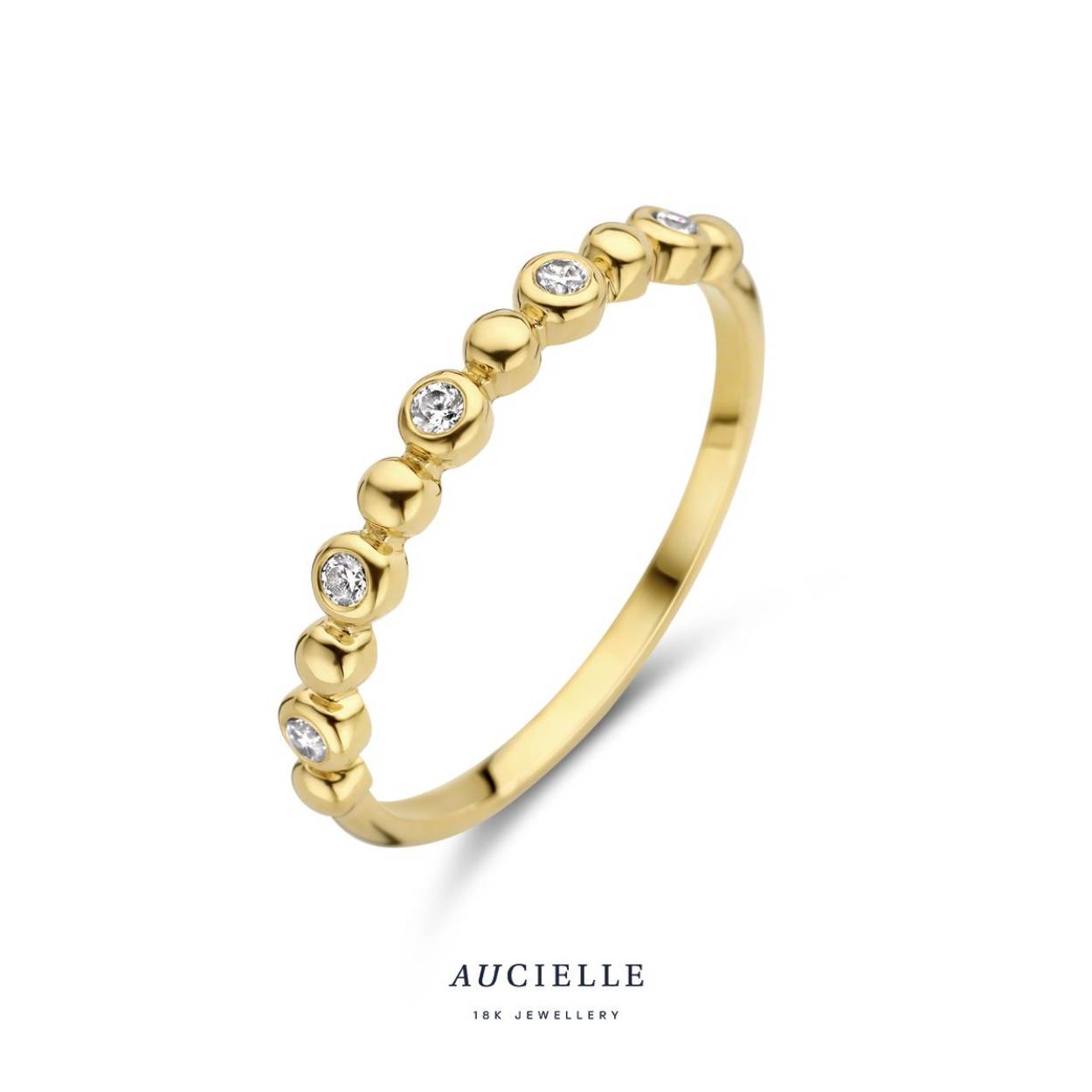 Aucielle ring goud 18k, zirkoon