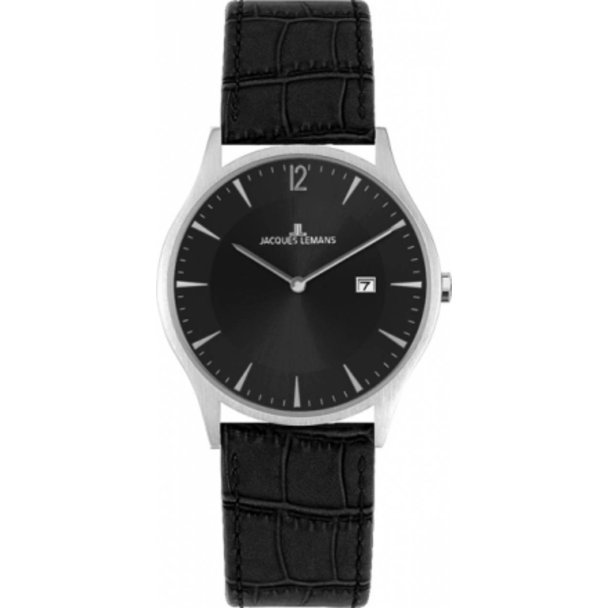 Dit dameshorloge is van het merk JACQUES LEMANS. Het is een horloge met een band gemaakt van lederen. De diameter van de kast is 38 mm.