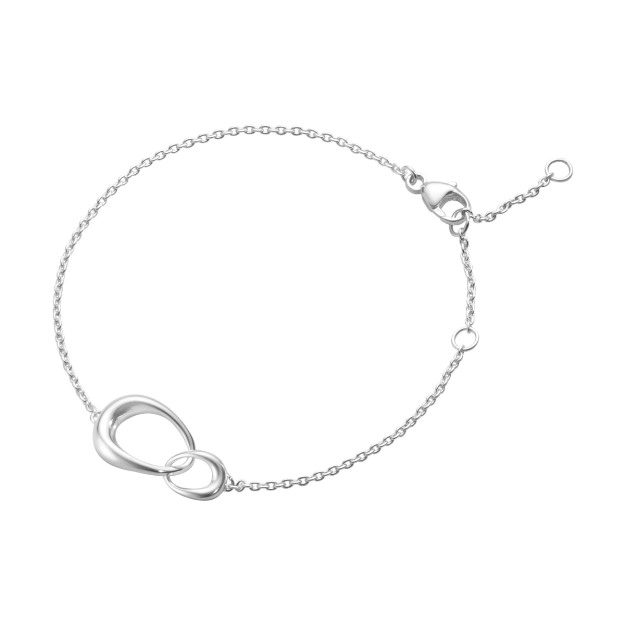 Deze armband is van het merk Georg Jensen. Het is een damessieraad gemaakt van zilver