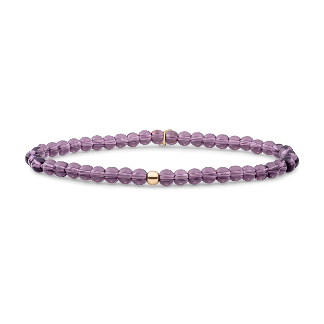 Sparkling Jewels armband Saturn Small Aubergine Quartz goldplated