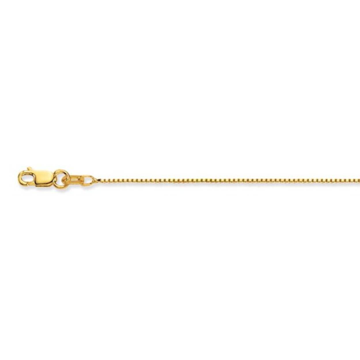14 Karaat gouden venetiaans collier in 45 cm met karabijn sluiting.