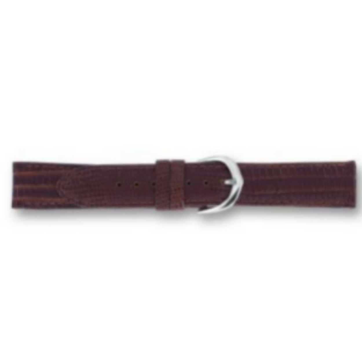 Horlogeband leer donkerbruin 12mm