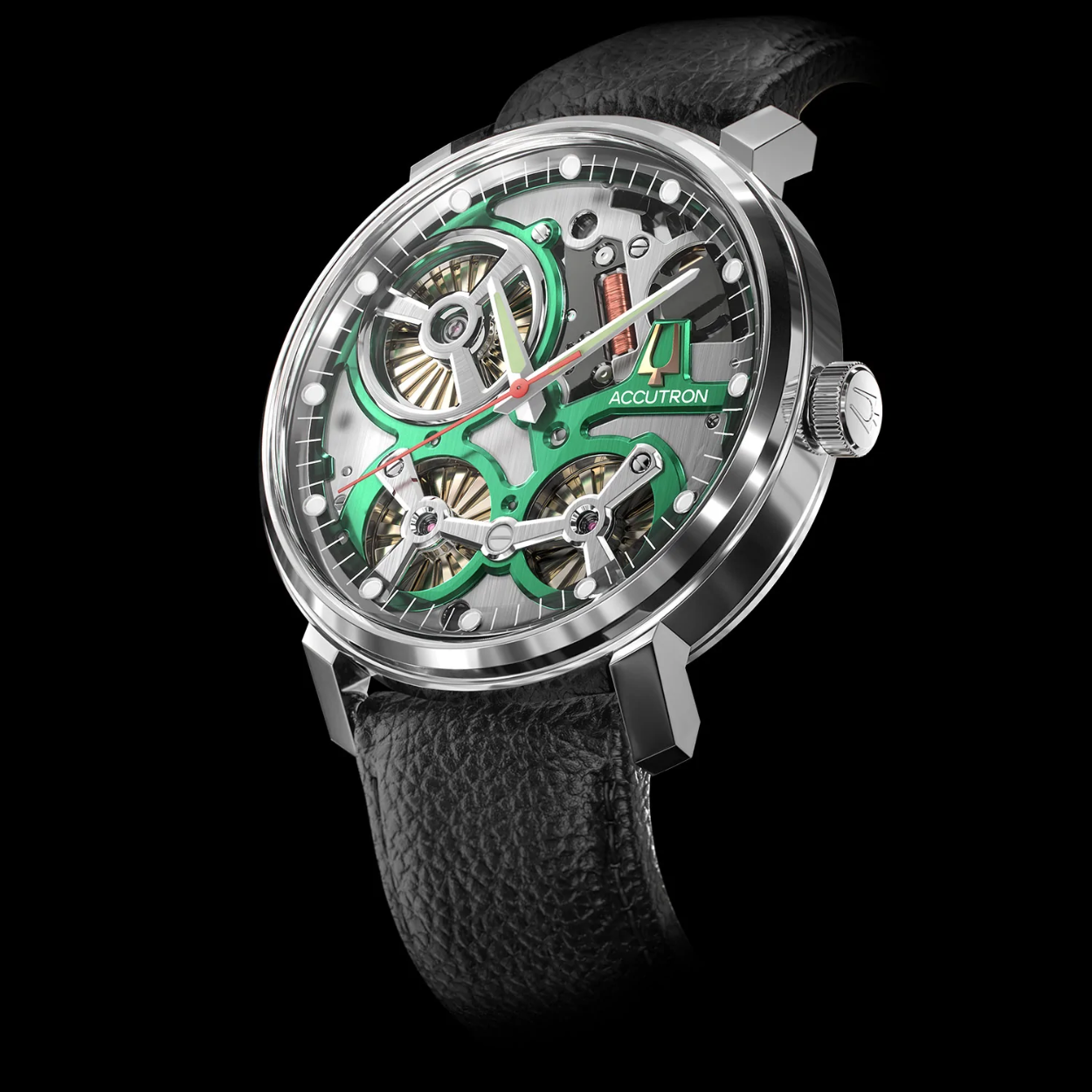 Accutron. Space View 2020. Electrostatic. Cal. NS30. 50m WR. Saffierglas
