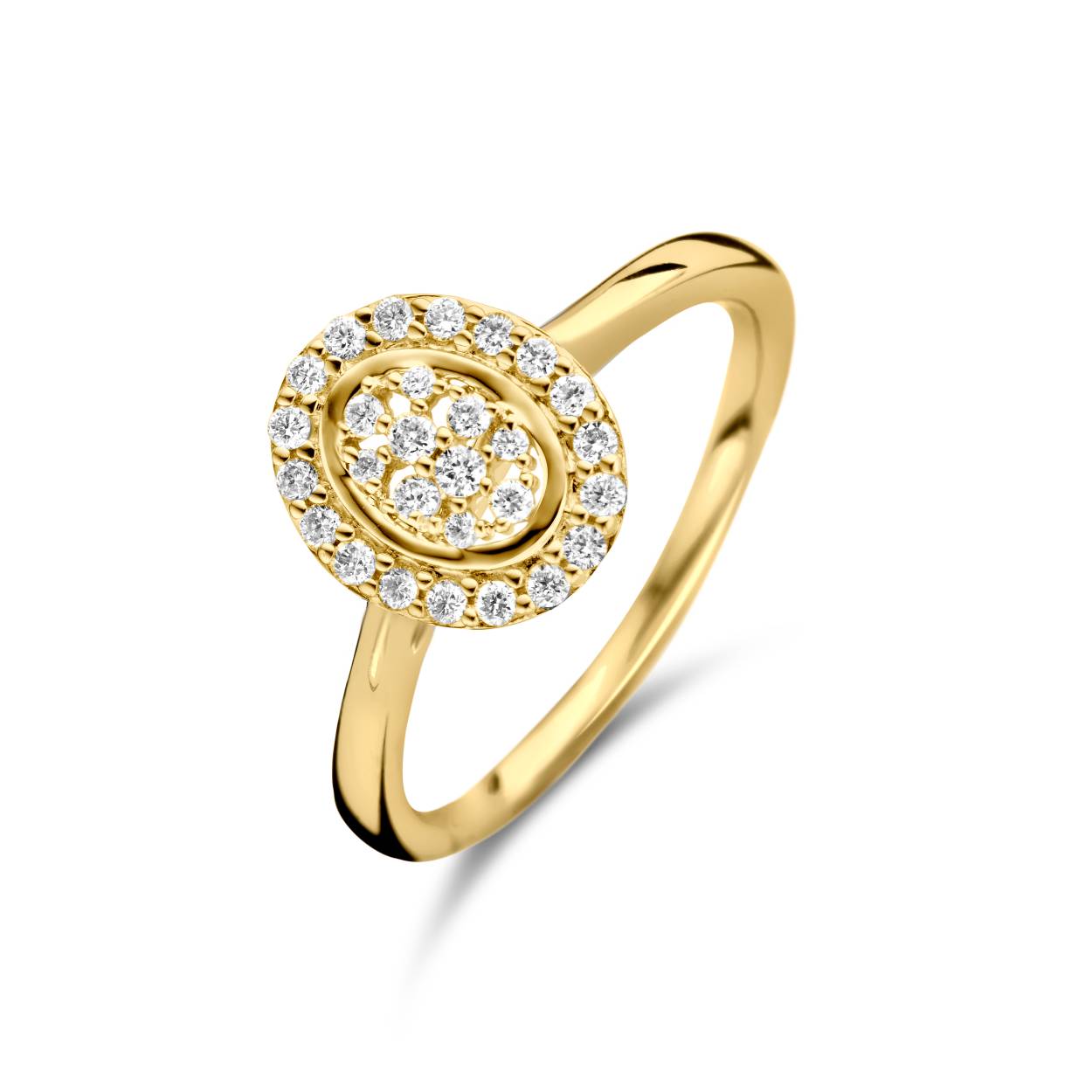  Briljant ring man made diamant gg 0.21ct h/si 