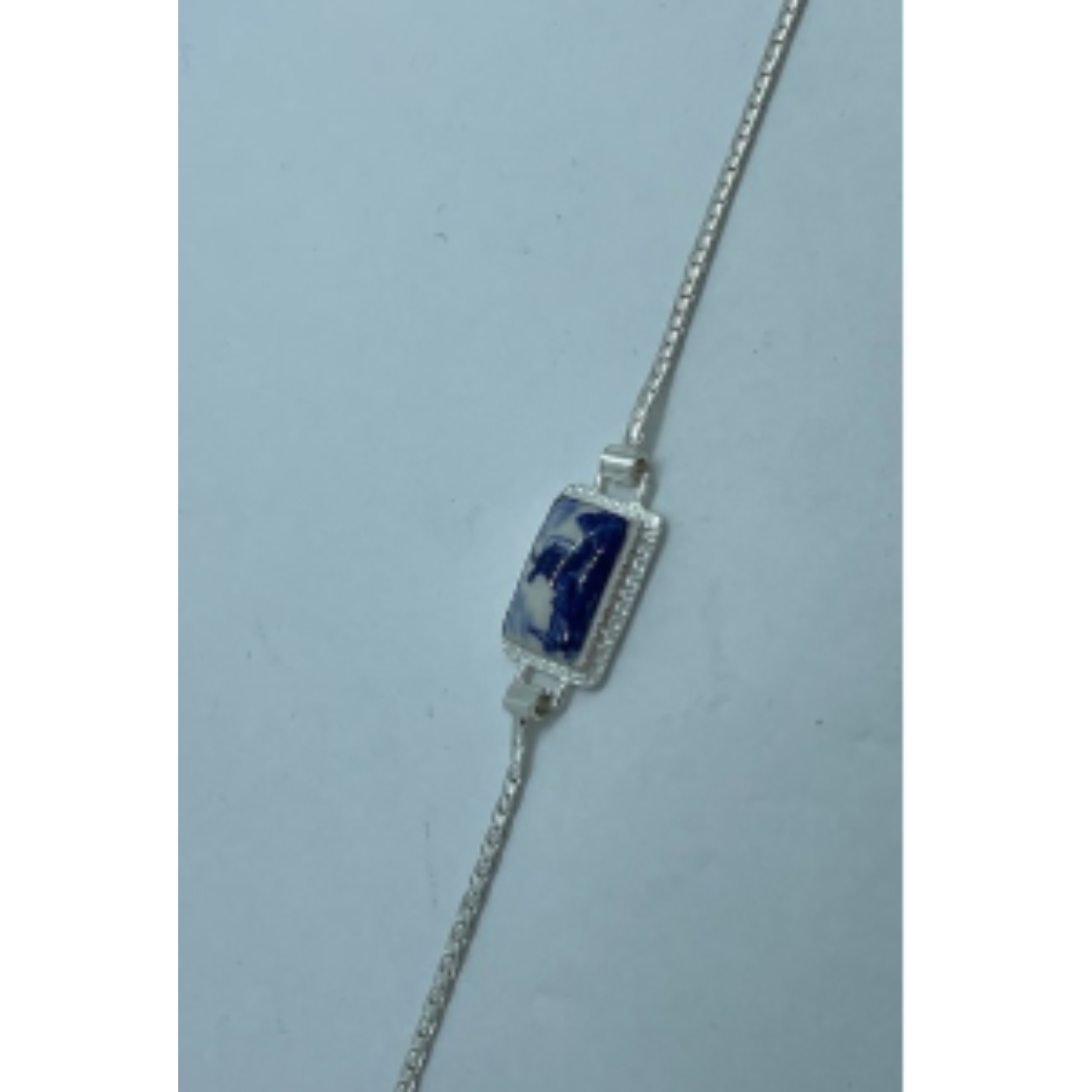 armband met delftsblauw tussenstuk