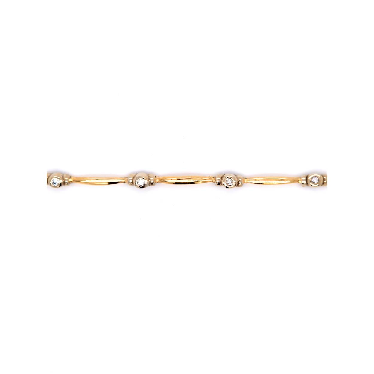 bicolor gouden armband met diamant