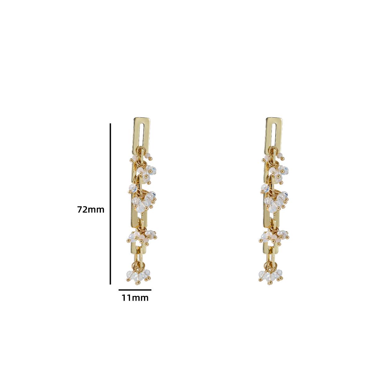 Beaded Drop - 14K + White
E4044-1