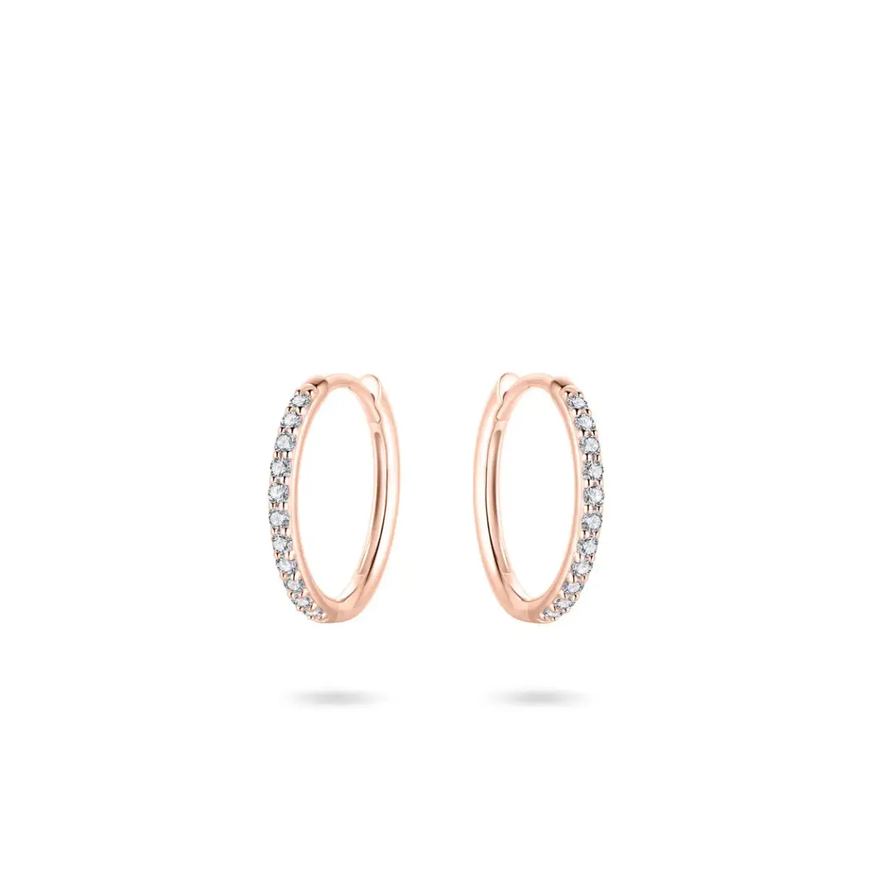 14k Rose gouden oorsieraden met zirkonia 1/15mm