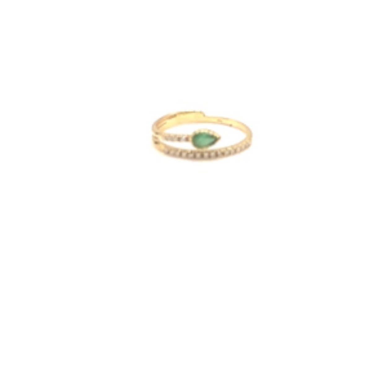14k gouden diamanten ring met een smaragd. 0.18 caraat smaragd en 0.17 caraat. 