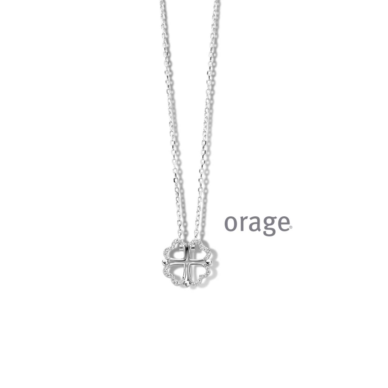 Orage Collier zilver - AT283