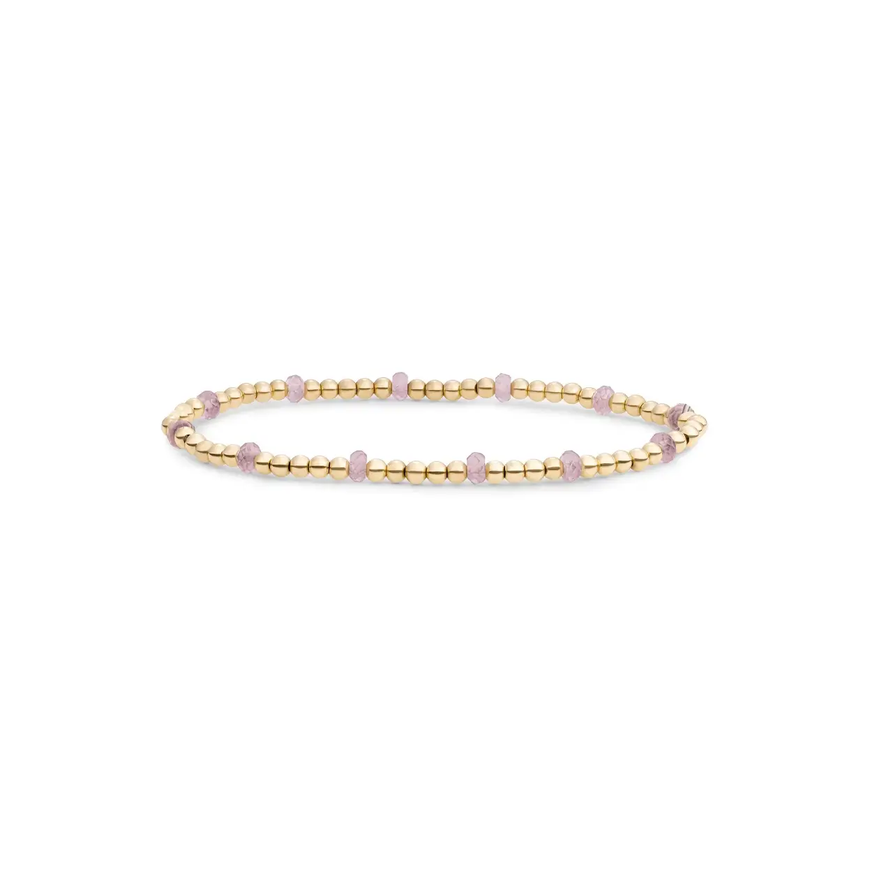 Sparkling Jewels Armband Pink Opalite Reverse Roundel Gold SBG-GEM66-MIX-FCTRDL