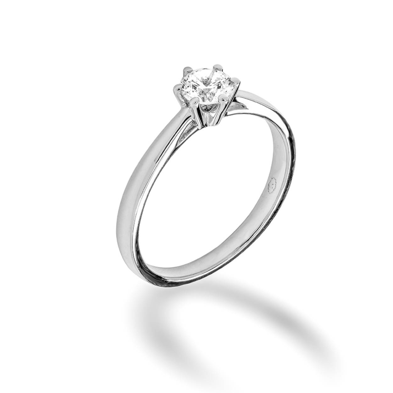 Ring 14k witgoud 0.1ct 