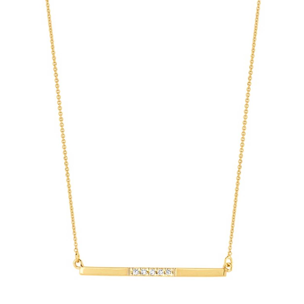Geel gouden ketting met hanger (18 kt)
De hanger bevat briljant: 0,04 ct
Bijhorende ring en oorstekers ook verkrijgbaar
De prijs kan variëren naargelang de goudprijs.