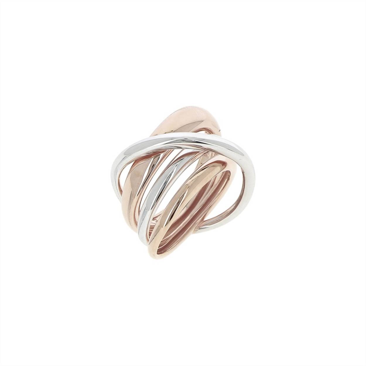 PESAVENTO RING ZILVER 18KT ROSE VERGULD WPLVA1889/M 