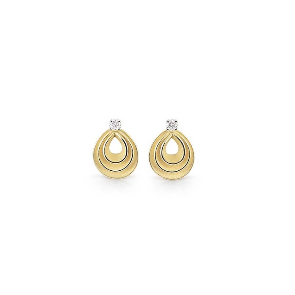 Prachtige 18 karaat gouden oorsieraden met diamant uit de Velaa Star collectie van Annamaria Cammilli. 

Referentienummer: GOR3241U