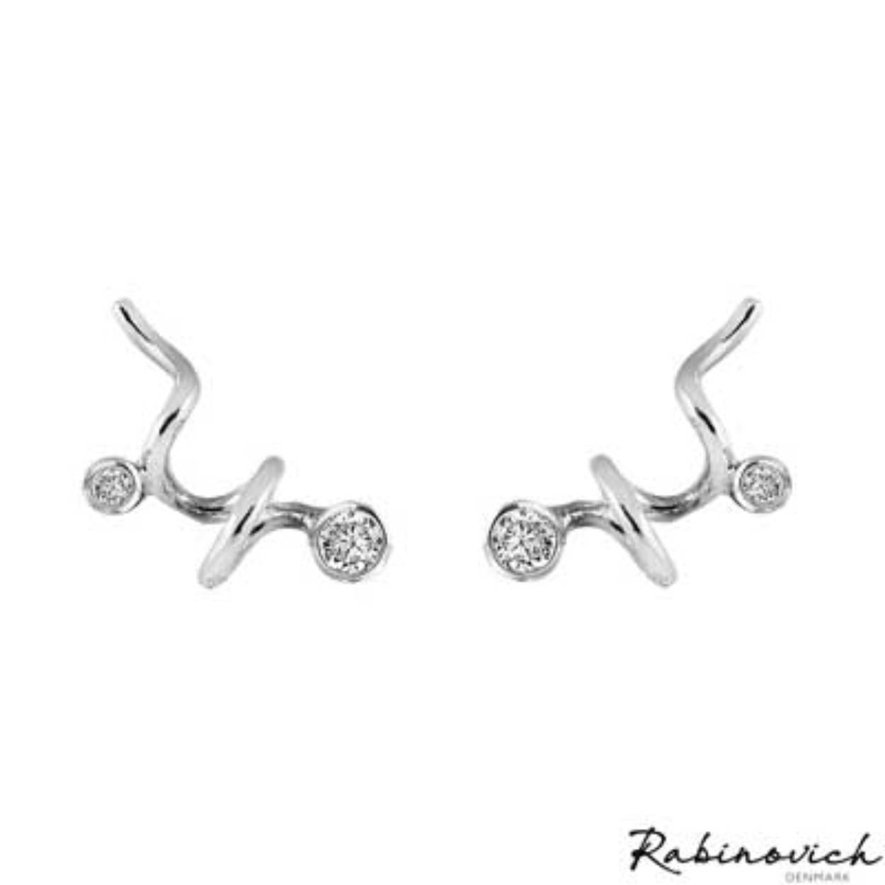 Rabinovich Oorstekers Colorful Twist Zilver met zirkonia