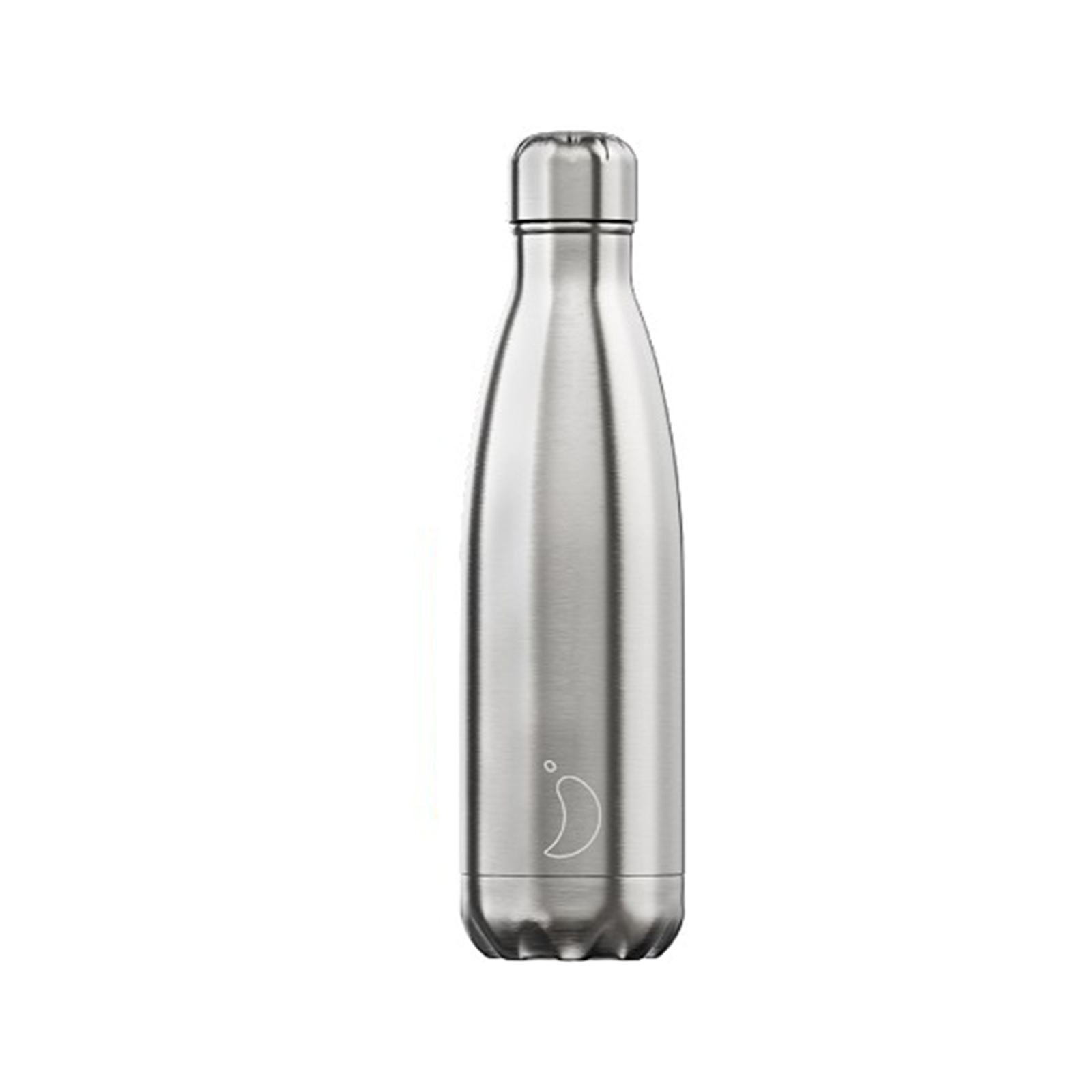 Deze Chilly's Bottle heeft een inhoud van 500 ML	en een gewicht van 360 gram.26,5 hoog en 7 cm omvang	De dop is gemaakt van rvs en heeft siliconen ring. Kortom uw drankje blijft door de hoogwaardige dubbele wand maar liefst 24 uur koud of 12 uur warm.
