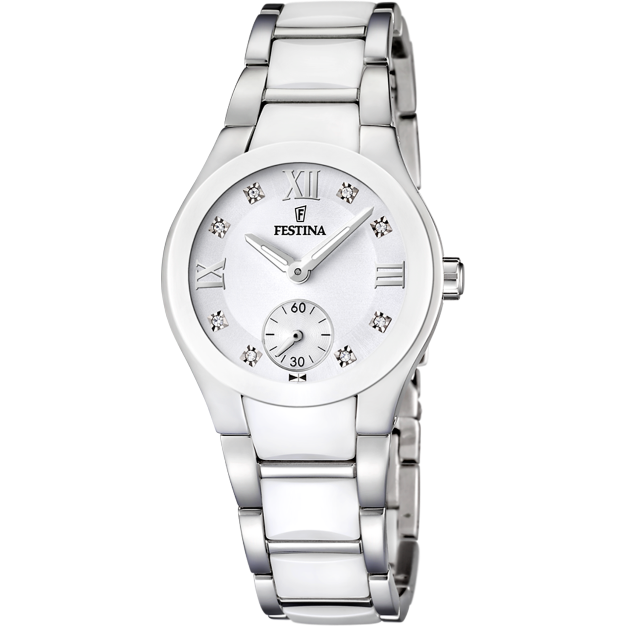 
Festina dames horloge F16588/2 met een staal kast en een mineraal glas met een 316l roestvrijstalen kast- keramisch band/armband.