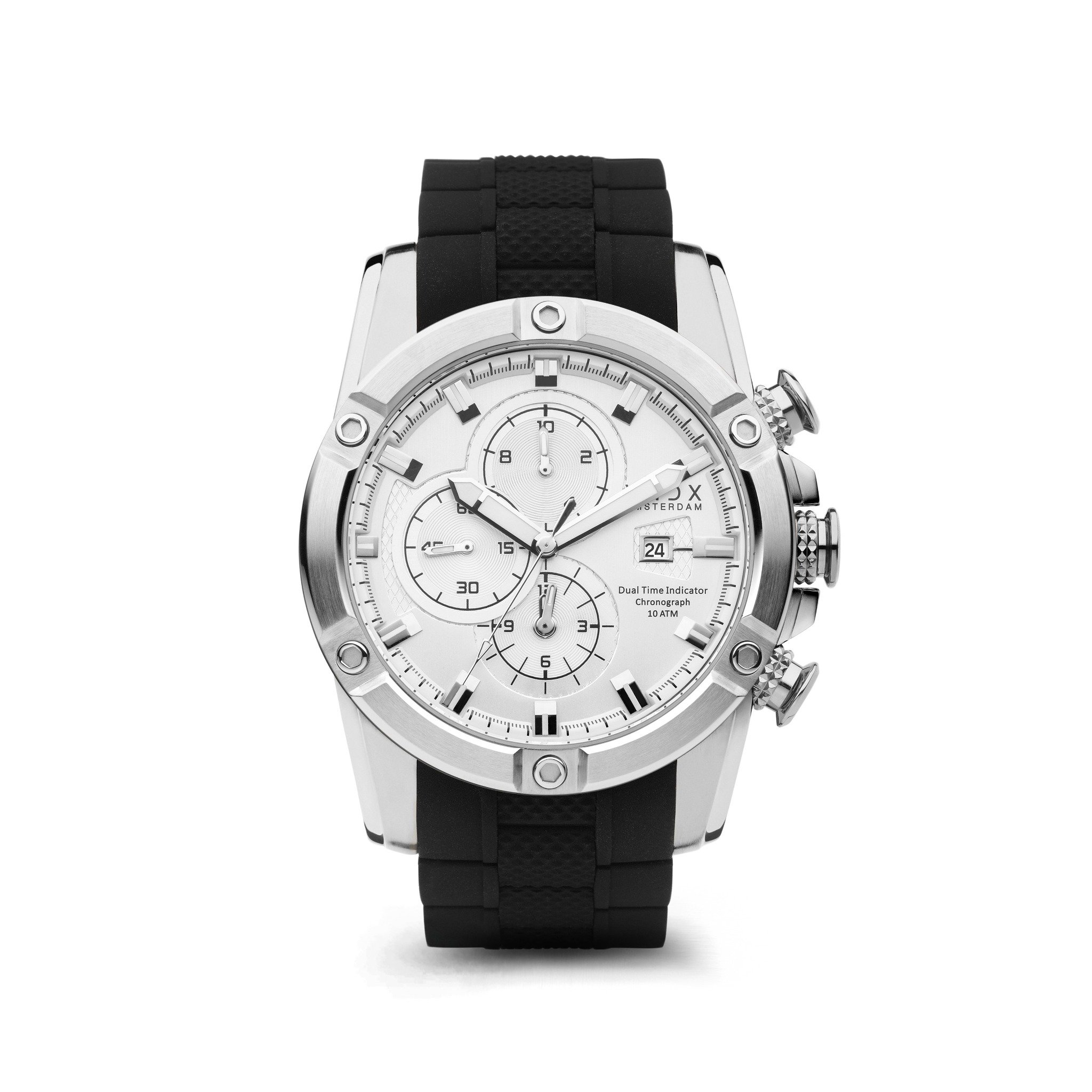 De Young Rebel Big Boy, het horloge dat jou rebelse kant ondersteunt. Zijn schitterende, stoere kast van 46 mm haalt het speelse in je naar boven. De roestvrijstalen kast is massief en past perfect om de pols van een Young Rebel!

Zijn stijlvolle zilveren wijzerplaat bevat verschillende chronograaf functies, waaronder een stopwatch en een datum aanduiding. De massieve multifunctionele kast past perfect om de pols, door de stevige rubberen band is de band eenvoudig op maat te dragen.

De Young Rebel is gemaakt om samen met zijn eigenaar rebelse paden te bewandelen. Zo is het horloge 10 ATM waardoor je er eenvoudig mee het water in kan. Besluit jij in een rebelse nacht het water in te springen, ook dan zal je Young Rebel je door zijn lichtgevende wijzers ten alle tijden op de hoogte houden van de tijd.

Zo zorgt VNDX ervoor dat Young Rebels nooit te laat zijn nieuwe herinneringen te creëren.