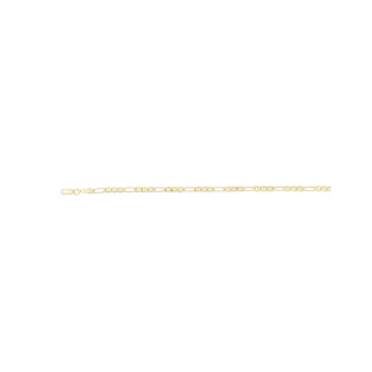 Fjory gouden heren collier figaro met zilveren kern. Schakel breedte is 4.2 mm en de lengte van het collier is 50cm 