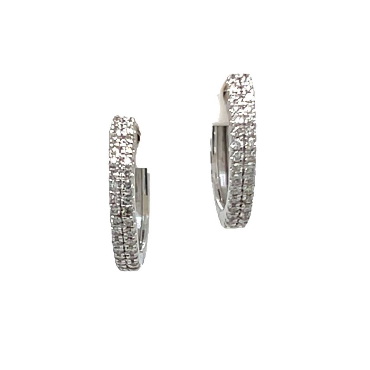 Creolen witgoud 0.18ct