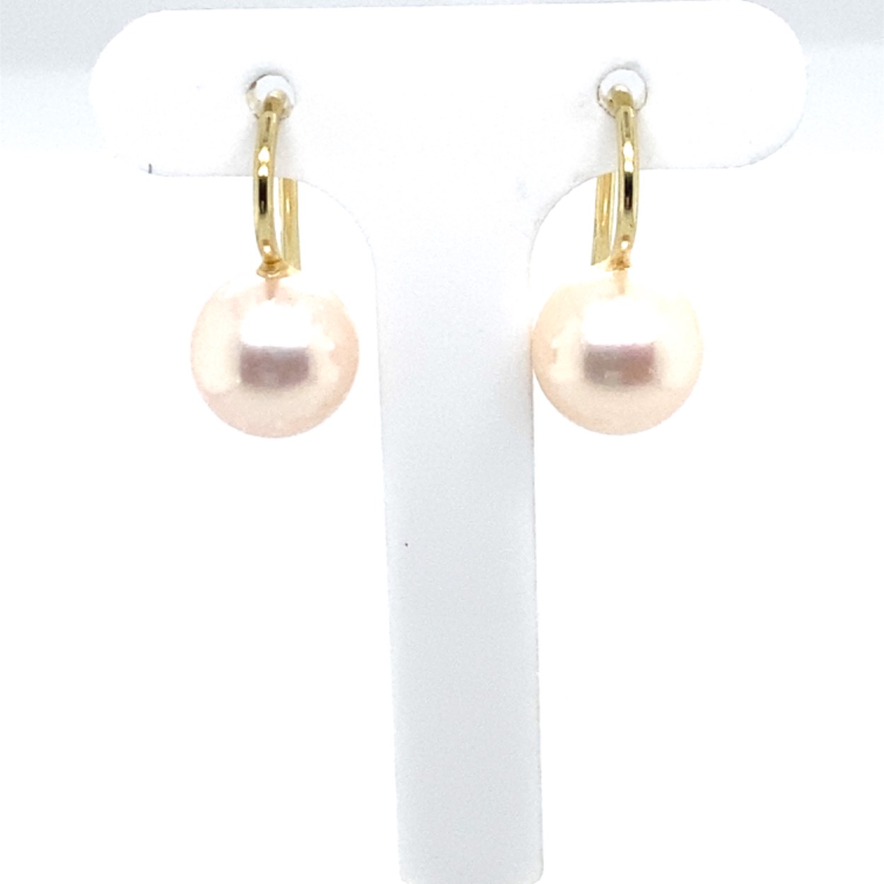 gouden oorhaken met akoya parels 8.5-9mm