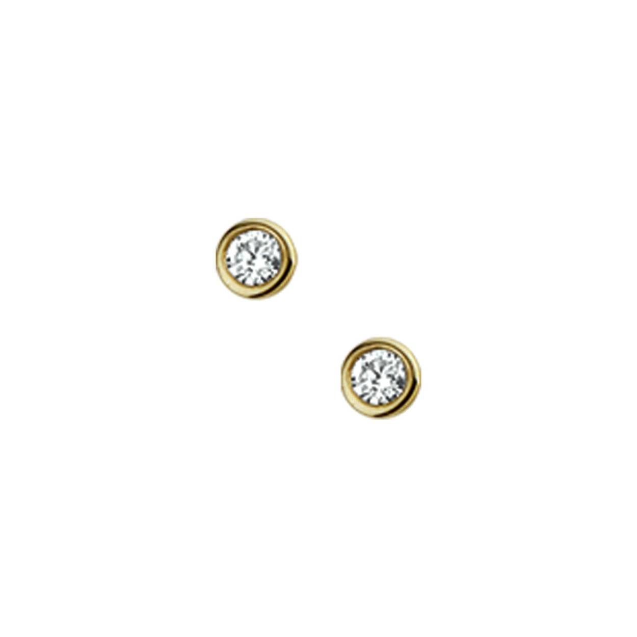 14kt goud met 0.10ct briljant 3mm