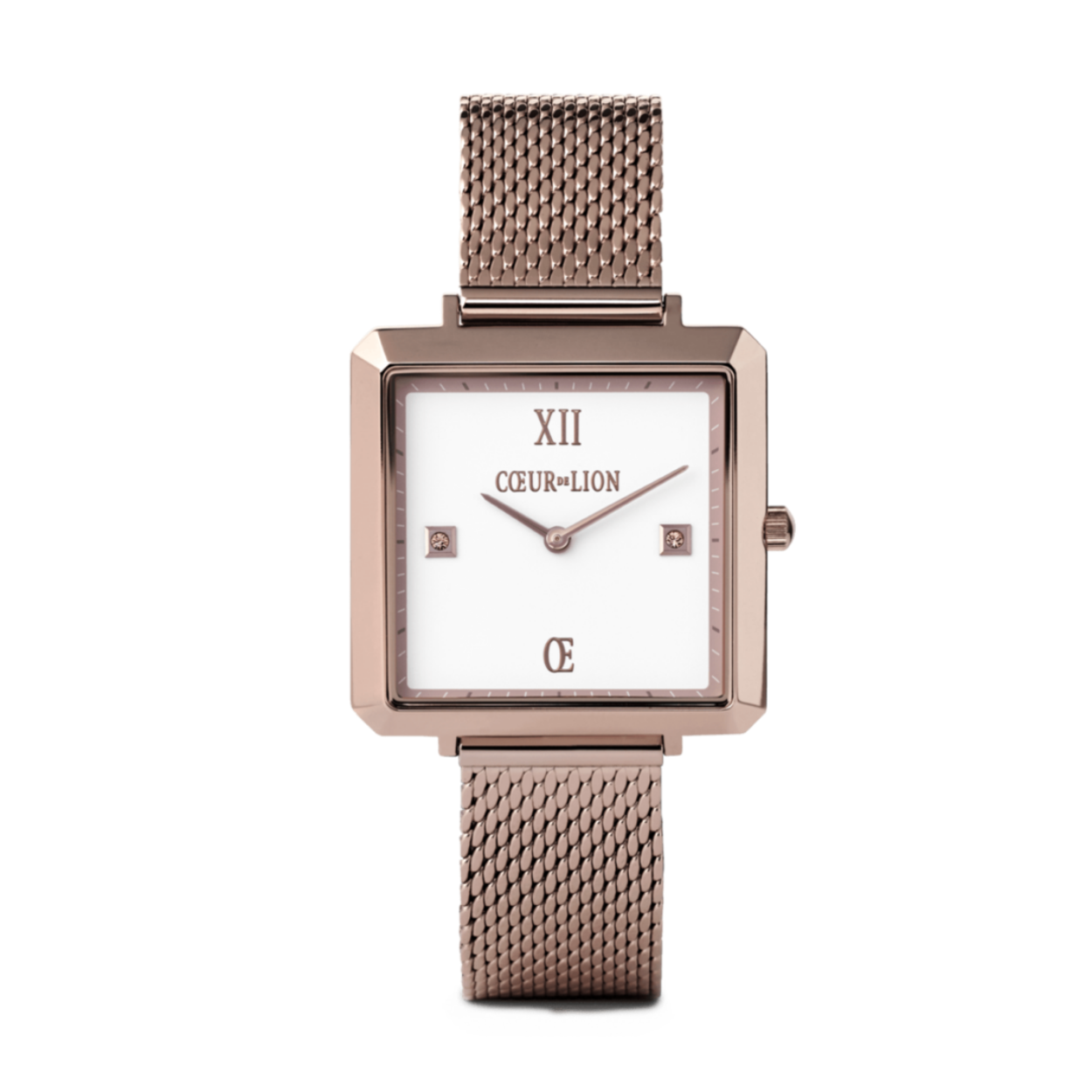 Coeur de Lion dames horloge, Brons kleurige kast en band, lichte wijzerplaat