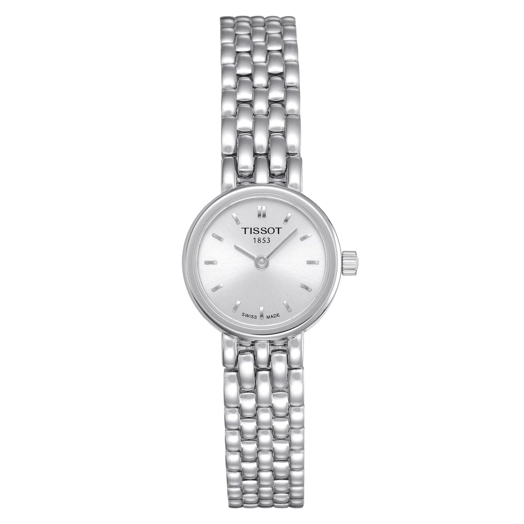 Dit stijlvolle horloge straalt de essentie van klasse uit met zijn discrete en toch absoluut prachtige mini afmeting en vrouwelijk ronde horlogekast.
De versies met een metalen armband kunnen losjes gedragen worden, als een mooi juweel rond de pols, met opties voor diamanten voor die betoverende fonkeling, of met een klassieke lederen horlogeband.
Deze horloges doen hun naam eer aan, met hun lieflijke uitstraling en een volledig onweerstaanbare charme.