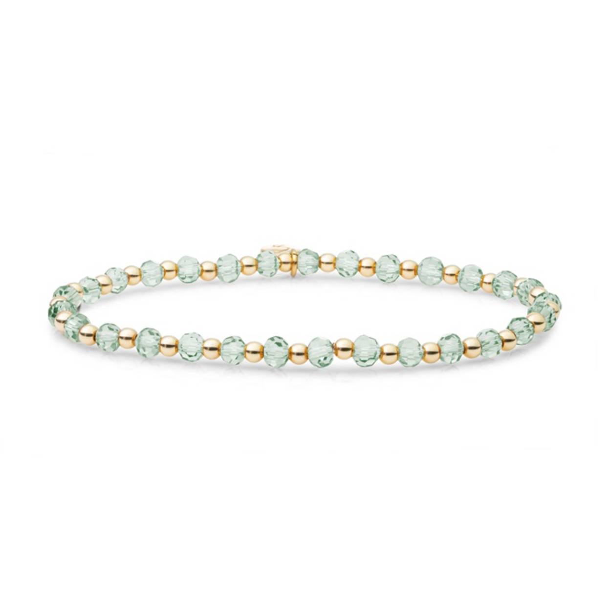 Bracelet - Green Amethyst Interstellar - Gold 3mm