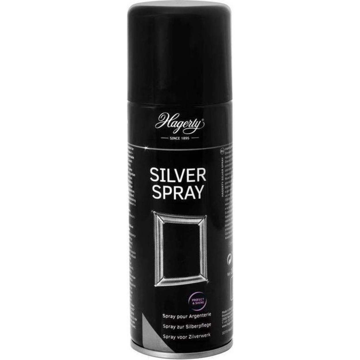 Hagerty Silver Spray is een spuitbus waarmee zilverwerk als bij toverslag gepoetst kan worden. Hagerty Silver Spray heeft een nieuwe, milieuvriendelijke formule met R-22 voor een langdurige aanslagwerende bescherming.