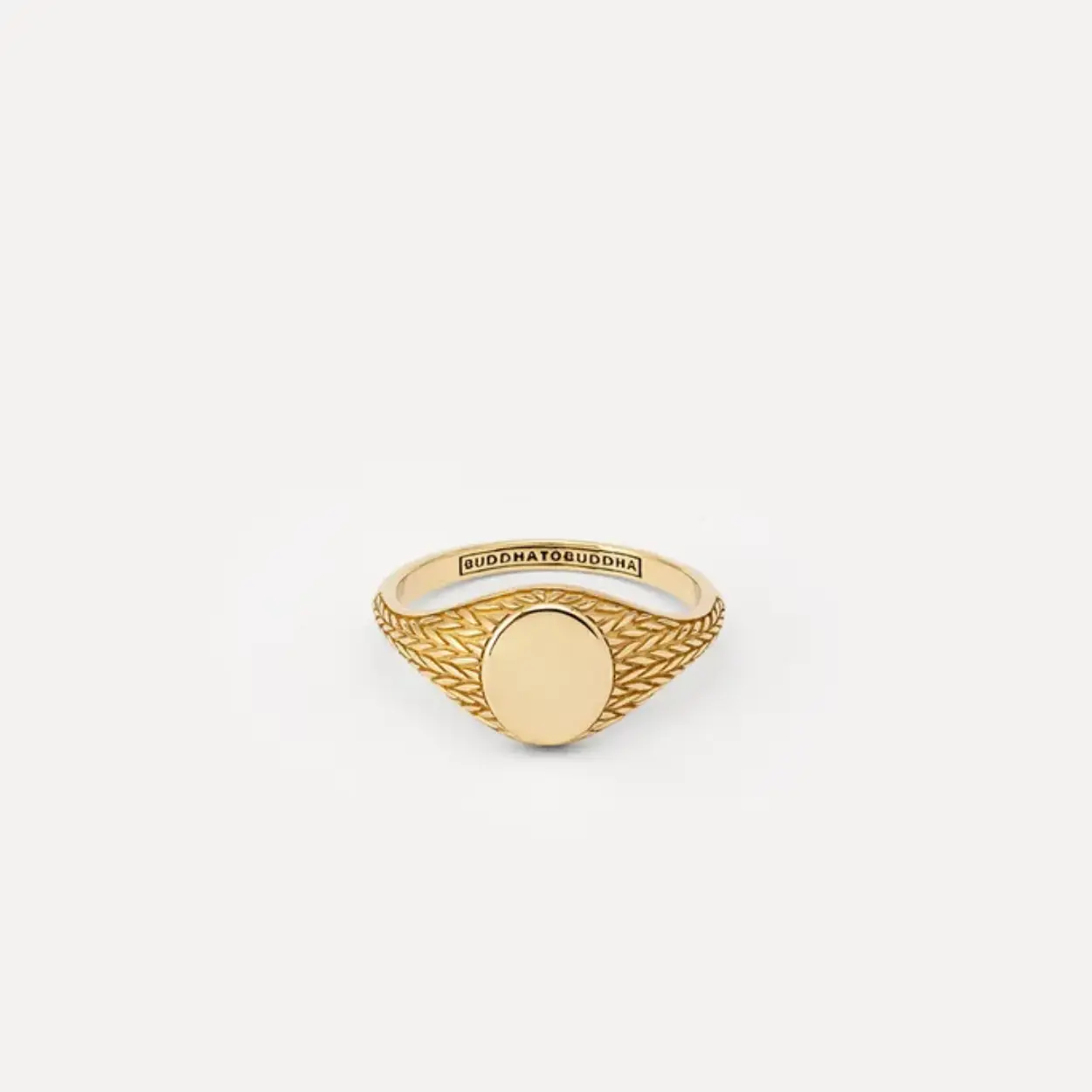 Buddha to Buddha Ellen signet ring 14 karaat goud.
