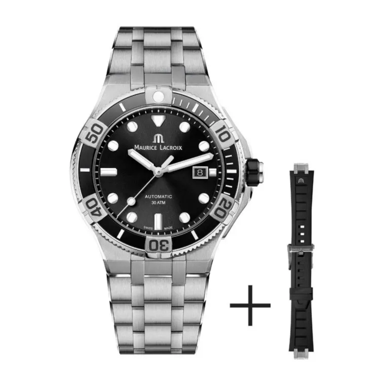 Dit horloge is van het merk Maurice Lacroix. Het is een analoog horloge met een band gemaakt van leer.De diameter van de kast is43 mm.
De verdere specificaties van het horloge zijn als volgt:
Glassoort: saffier
Kastmateriaal: edelstaal
Techniek: automatisch
Kastkleur: zilver
Kastvorm: rond
Wijzerplaatkleur: zwart
Bandkleur: zilver
