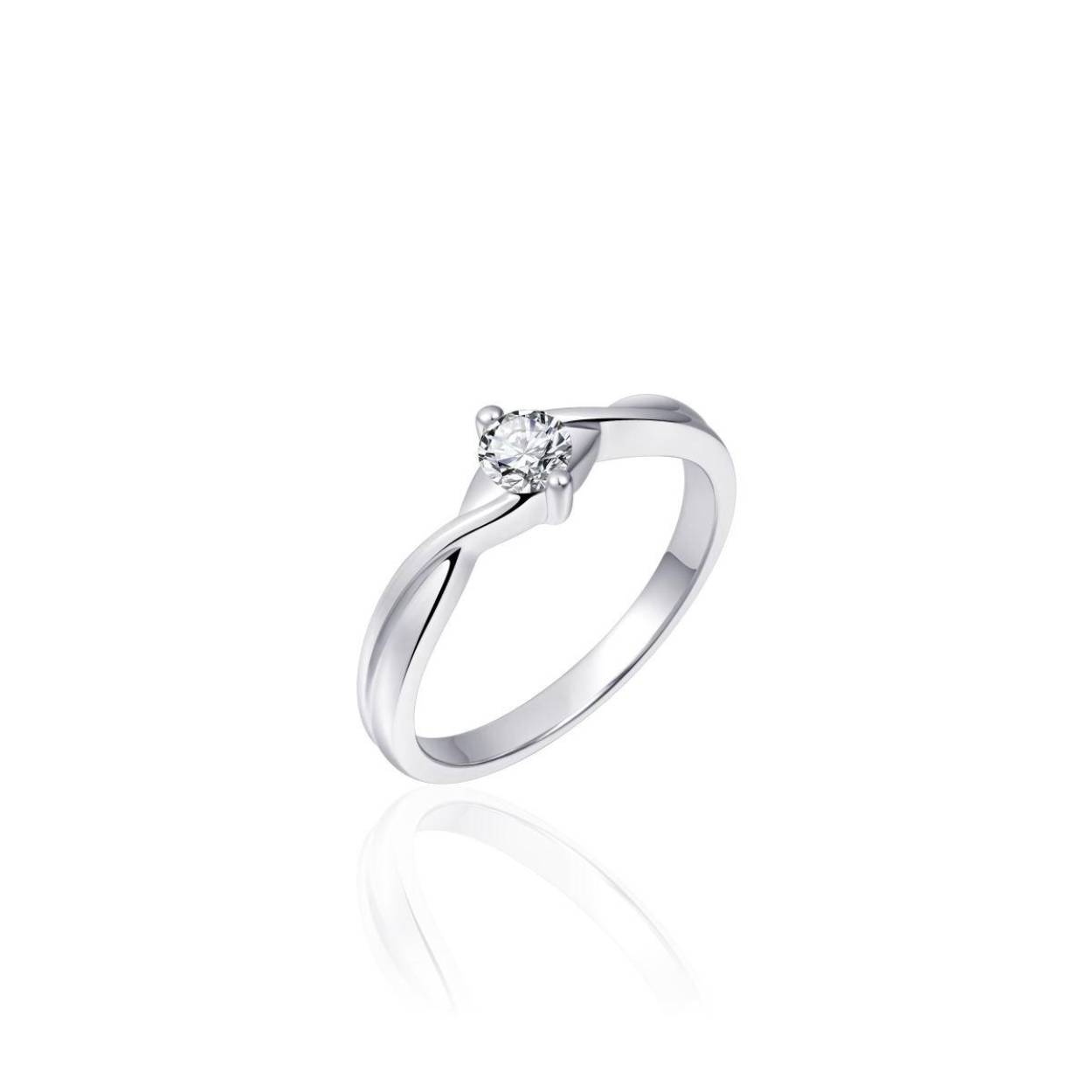 Gladde zilveren Gisser ring met een swirl om de zirconia heen.
Verkrijgbaar in de maten 50 tot en met 60